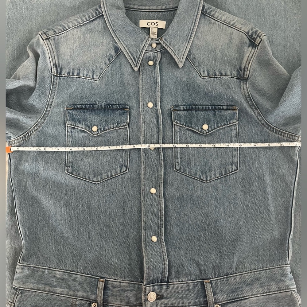 COS Denim Maxi Shirt Dress Sz. 12 - Picture 12 of 16